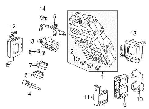 2016 Honda CR-Z Electrical Components Fuse, Blade (30A) Diagram for 38221-SNA-A81