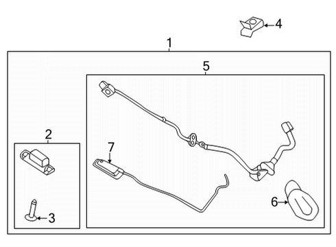 2022 Hyundai Kona Electric License Lamps Handle Assembly-Tail Gate Outside Diagram for 81260-J9000