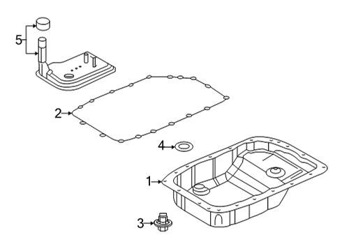 2022 GMC Savana 3500 Transmission Components Filter Kit, Automatic Transmission Fluid Diagram for 24258269