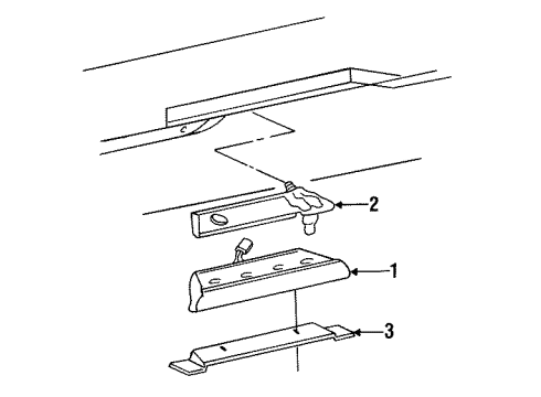 1999 Dodge Viper High Mount Lamps Lamp-High Mounted Stop Diagram for 4642571