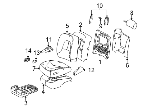 2001 Buick Park Avenue Power Seats Switch Diagram for 25623714