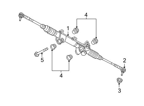 2006 Dodge Ram 1500 P/S Pump & Hoses, Steering Gear & Linkage Gear-Rack And Pinion Diagram for RL290770AF