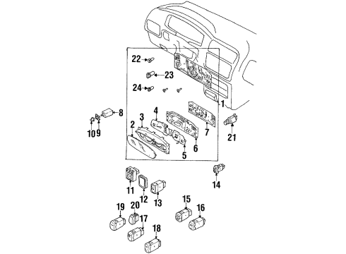 1998 Honda Passport Instruments & Gauges Sensor Vehicle Diagram for 8-97377-920-0