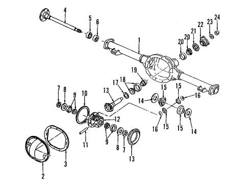 1992 Isuzu Rodeo Distributor Bearing, Differential Cage Diagram for 8-09420-095-0