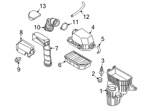 2010 Kia Soul Filters Duct-Air Diagram for 282102K000