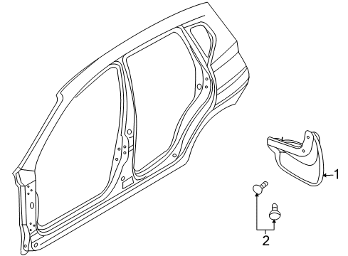 Diagram for 2010 Pontiac G3 Exterior Trim - Quarter Panel