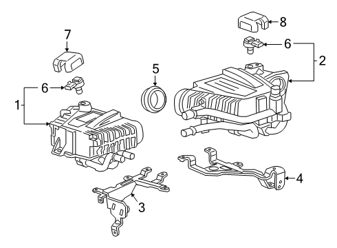 2019 Cadillac CT6 Intercooler Bracket Diagram for 12694960