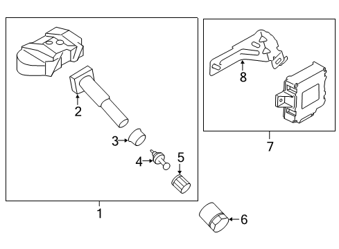 2014 Kia Optima Tire Pressure Monitoring Washer Diagram for 529391J000