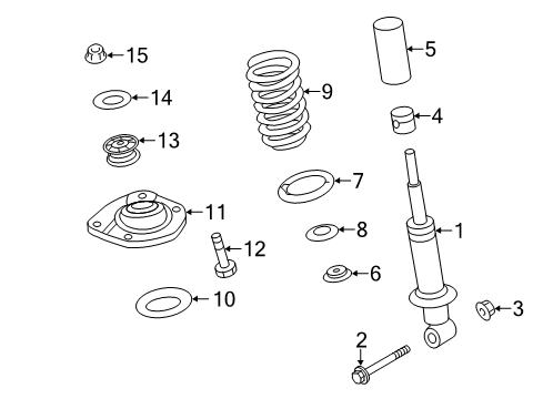 2011 Chevrolet Caprice Struts & Components - Rear Insulator, Rear Spring Lower Diagram for 92244437