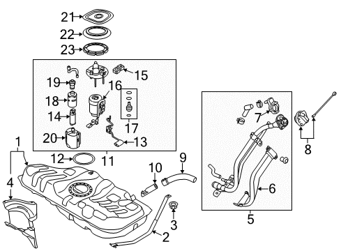 2018 Kia Forte Fuel Supply Band Assembly-Fuel Tank RH Diagram for 31211-3X000