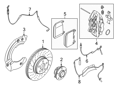 2019 BMW i8 Anti-Lock Brakes Protection Plate Left Diagram for 34116858625