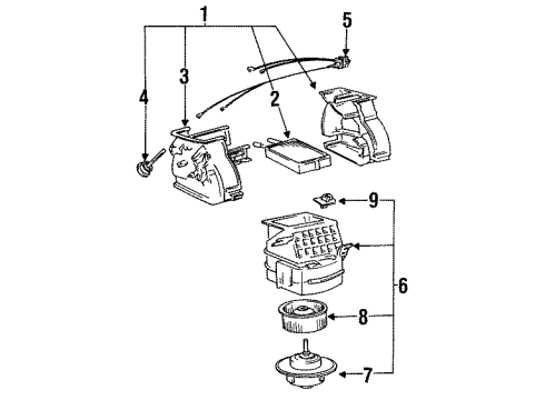1992 Hyundai Scoupe Heater Components Resistor Diagram for 97113-33100
