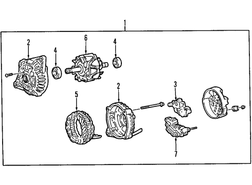 2013 Hyundai Tucson Alternator Alternator Assembly Diagram for 37300-2G400