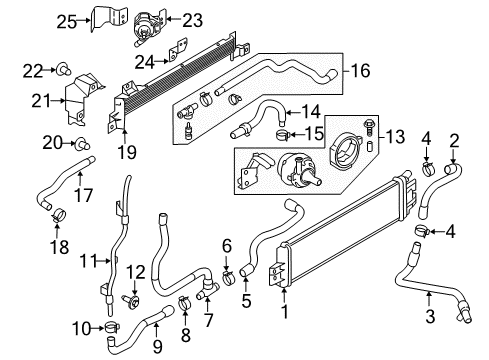 2021 INFINITI Q60 Radiator & Components Clamp-Hose Diagram for 01558-00511