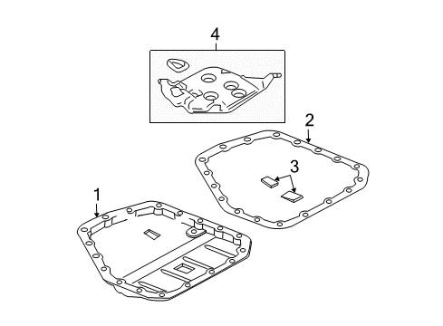 2005 Chevrolet Aveo Transaxle Parts Filter Diagram for 93741509