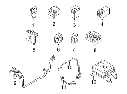 2019 Kia Sedona Console Switch Assembly-Seat Heater Diagram for 93330A9000GBU