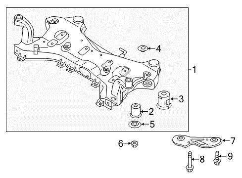 2017 Hyundai Sonata Suspension Mounting - Front BUSHING-CROSSMEMBER Diagram for 62486C1000