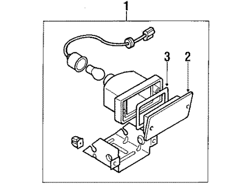 1984 Nissan 720 Backup Lamps Lamp-Reverse LH Diagram for 26545-10W00