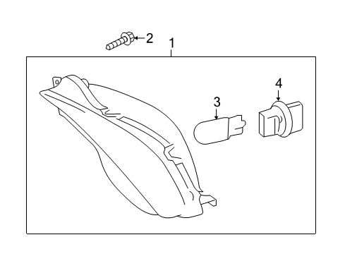 2017 Toyota Camry Bulbs Daytime Run Lamp Diagram for 81440-06030