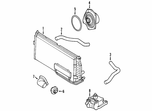 2004 Dodge Intrepid Cooling System, Radiator, Water Pump, Cooling Fan SHROUD-Fan Diagram for 5066160AA