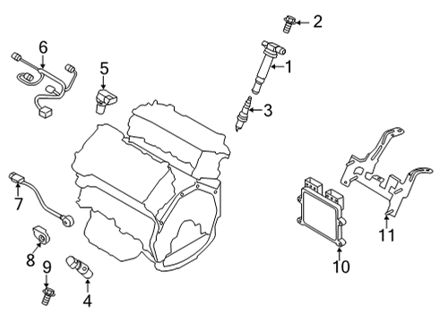 2021 Genesis G80 Ignition System Wiring Assembly-Ignition Diagram for 273103N290