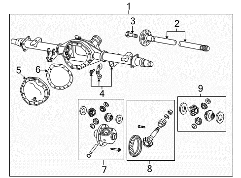 2007 Dodge Ram 2500 Axle Housing - Rear Axle-Service Rear Diagram for 5127622AC