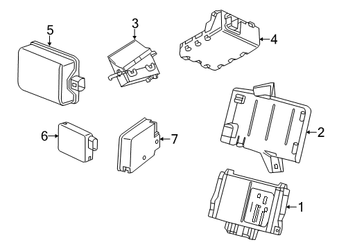 2019 Cadillac CT6 Electrical Components Module Diagram for 84442125