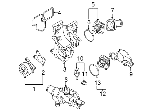 2012 Nissan Cube Powertrain Control Seal-O Ring Diagram for 21049-3RC0A
