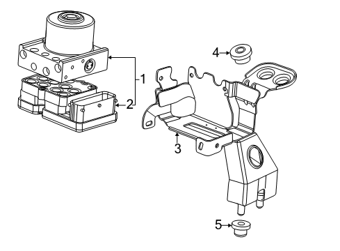 2013 Buick Verano Anti-Lock Brakes Mount Bracket Diagram for 13264385