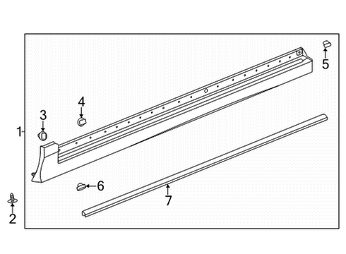 2020 Buick Encore GX Exterior Trim - Pillars Weatherstrip Diagram for 42485182