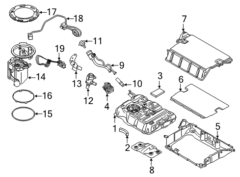 2019 BMW 530e Fuel Supply FILLER PIPE Diagram for 16117465570