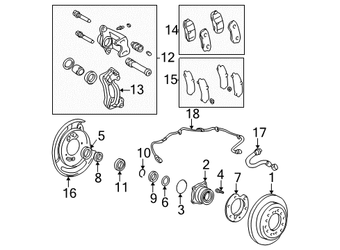 2003 Toyota Sequoia Anti-Lock Brakes Control Module Diagram for 89541-0C062