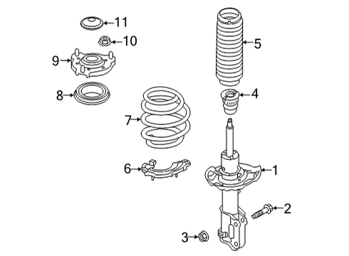 2022 Hyundai Ioniq 5 Struts & Components - Front STRUT ASSY-FR, RH Diagram for 54651-GIBB0