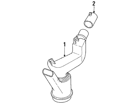 1985 Buick Skyhawk Air Inlet Duct Asm-Rear Air Intake Diagram for 10032944