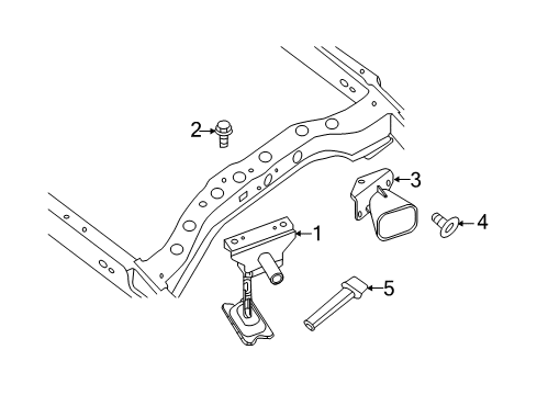 2015 Nissan NV1500 Spare Tire Carrier Bolt-Hex Diagram for 081A7-0201A