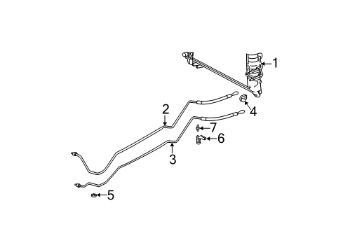 2003 Dodge Ram 1500 Trans Oil Cooler Transmission Oil Cooler Diagram for 52028967AC