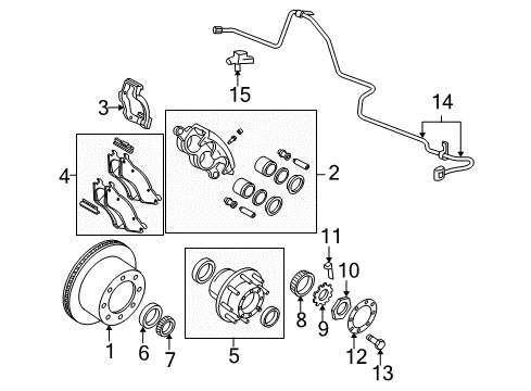 2006 Dodge Ram 1500 Rear Brakes Line-Brake Diagram for 5290516AB