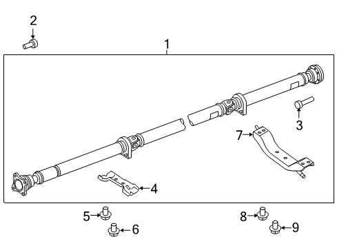 2017 Lincoln MKT Drive Shaft - Rear Front Bracket Diagram for 8A8Z-4B403-A
