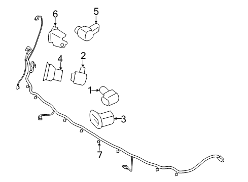 2015 Ford C-Max Parking Aid Park Sensor Front Bracket Diagram for DM5Z-15K861-DAPTM