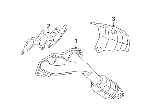 2010 Lexus IS250 Exhaust Manifold Exhaust Manifold Sub-Assembly, Left Diagram for 17150-31510