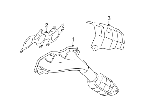 2012 Lexus IS350 Exhaust Manifold Exhaust Manifold Sub-Assembly, Left Diagram for 17150-31700