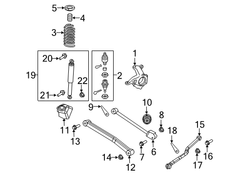 2022 Jeep Gladiator Front Suspension Components Suspension Control Arm Diagram for 68453186AA
