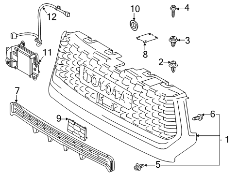 2021 Toyota Tundra Cruise Control Sensor Diagram for 88210-0C060