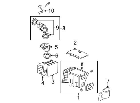 2006 Buick Rendezvous Filters PCV Tube Diagram for 12581194