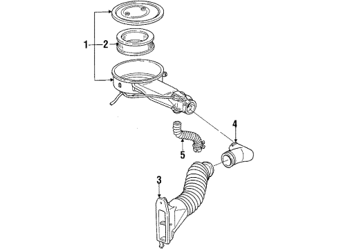 1987 GMC S15 Jimmy Air Inlet Duct Asm-Front Air Intake Diagram for 15564802