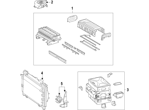 2010 Lexus GS450h Hybrid Components, Battery, Cooling System Radiator Assembly Diagram for G9010-30010