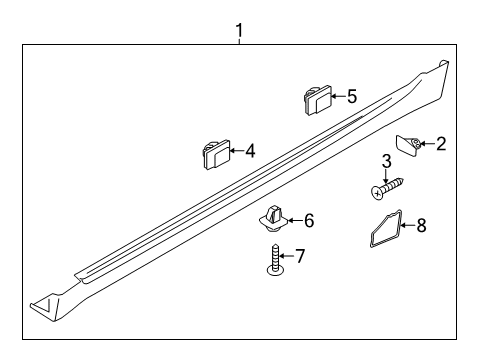 2019 Kia Cadenza Exterior Trim - Pillars, Rocker & Floor MOULDING Assembly-Side S Diagram for 87751F6000