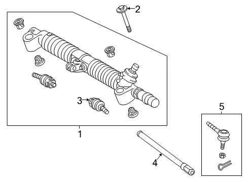 2015 Scion iQ Steering Column & Wheel, Steering Gear & Linkage Gear Assembly Mount Bolt Diagram for 90119-12408