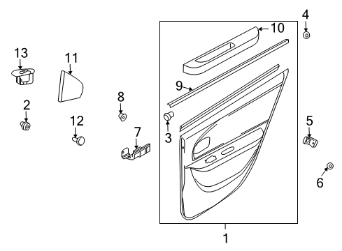 2004 Kia Optima Rear Door Power Window Sub Switch Assembly, Right Diagram for 935803C100GJ