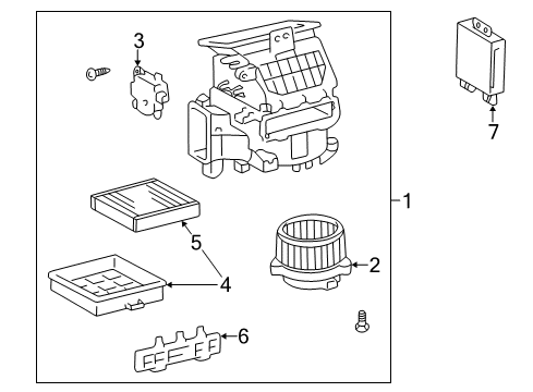 2006 Lexus LS430 Air Conditioner Servo Sub-Assy, Damp Diagram for 87106-50350